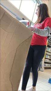 Teen working in her Tight Leggings