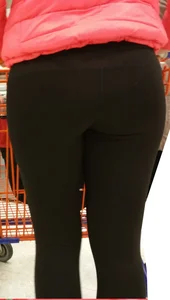 See through leggings booty showing the girls cheetah print thong