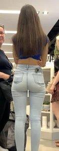 Brunette in line