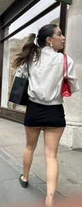Short skirt cheeks hanging out this petite Spanish lunchable
