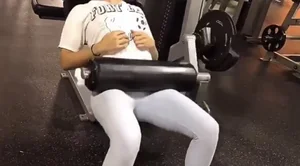 Sexy brunette gym girl in different leggings with a nice ass