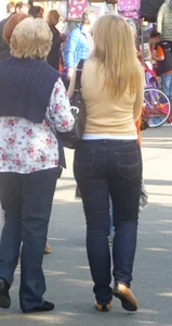 Street candid girls in tight jeans creepshots, hot butts
