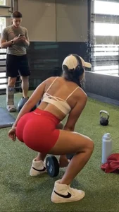 Awesome Sexy Candid Girl With a Muscly Body Working Out at the Gym Creepshots Gallery