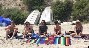 Ashley Tisdale in bikini on the beach in Malibu