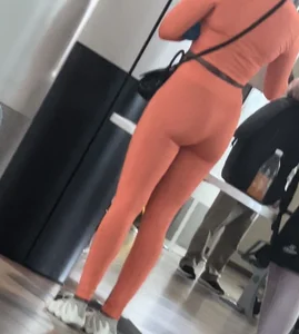 Black girl in orange
