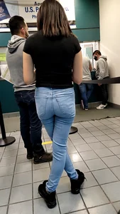 Cutie in tight jeans