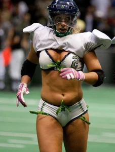 Sexy female football players with hot bodies