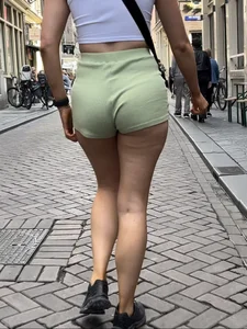 Slim thick girl in very thight shorts