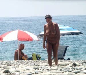 Nude beach and topless girls