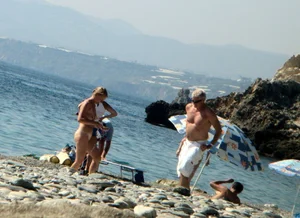 Nude beach and topless girls