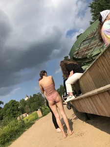 An Amazing Candid Teen in a One-Piece Wet Swimsuit Creepshots Gallery
