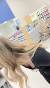 Re upload it go removed hot babe at the pharmacy shows tits and ass