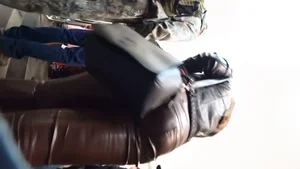 Subway candid closeup vids of a sexy ass in tight pants, footage on escalator