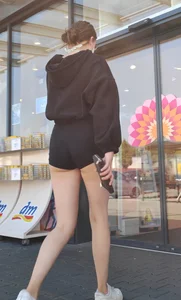 Teen butt in nike pro spandex shorts