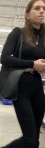 Gorgeous artist in tight black outfit