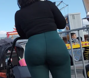 Best Ass on the Boardwalk Milf in Green