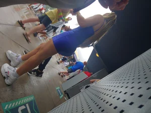 Stocky Candid Girl In Spandex Shorts With a Big Sexy Booty Street Creepshots Gallery
