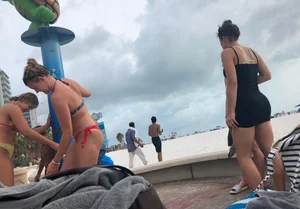 Beach shower hotties