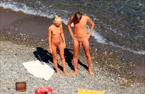 Nude beach and topless girls