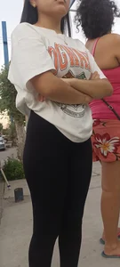 Latina Beautiful butt in tight black leggings [OC]
