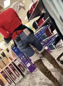 Target worker with a fat ass