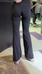 Tight ass walked in while waiting for a haircut