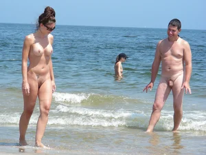 Nude beach and topless girls