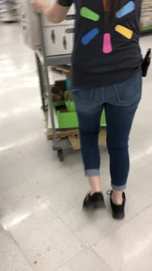 Walmart worker. Nice tight ass