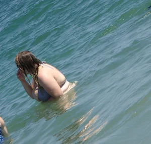 Busty bbw girl couldn’t contain huge boobs in bikini pt 2