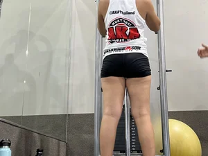 Spandex shorts lateeeena  10/10