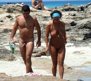 Nude beach and topless girls