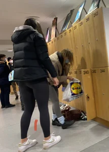Girls With Very Hot Butts in Leggigns - Gym Locker Room Creepshots Series