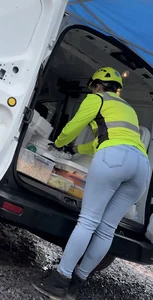 Latina food truck lady at the jobsite