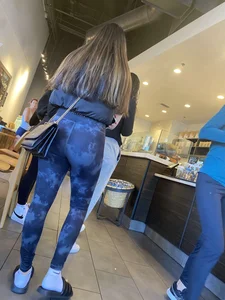 A group of yummy teen asses at Starbucks