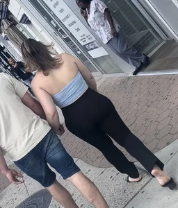 Thick Portuguese Baddie with a BBL in spandex flares