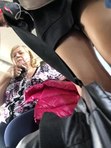 Girl in Mini Shorts Sitting in a Public Train, Then Standing Up Creepshots Gallery