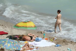 Continesti nude beach girls in Romania