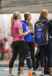 Canadian girls at an Alberta track and field tournament