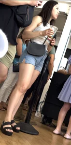 Cute asian with great legs in shorts