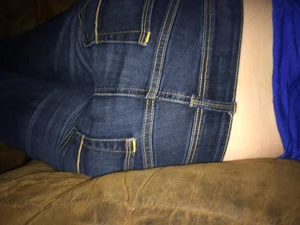 Home closeup creepshots of a girl's booty in jeans, whale tail