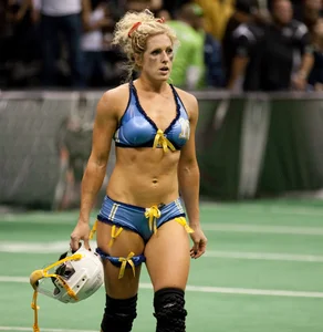 Sexy female football players with hot bodies