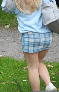 Blonde Teen Mini Skirt