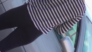 Strawberry blonde cutie showing stomach and in leggings
