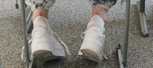 Candid girls socks shoeplay in school