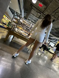 Whole Foods Asian in scrunch leggings