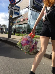 Hot Ginger In Shorts With Hot Legs in a Public Bus and on a Crosswalk Creepshots Gallery