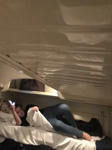 Hot Booty in Tight Jeans in the Train Sleeping Car - Girl Taking Off White Socks Candid Gallery