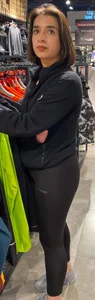short hair girl in LEGGINGS & FACE