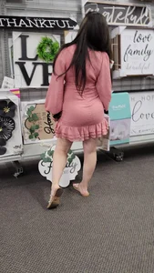 Pink dress baddie