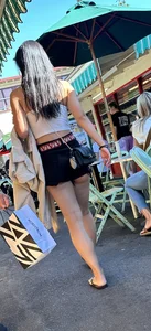 (OC) Asian girl in short jean shorts, booty hanging out